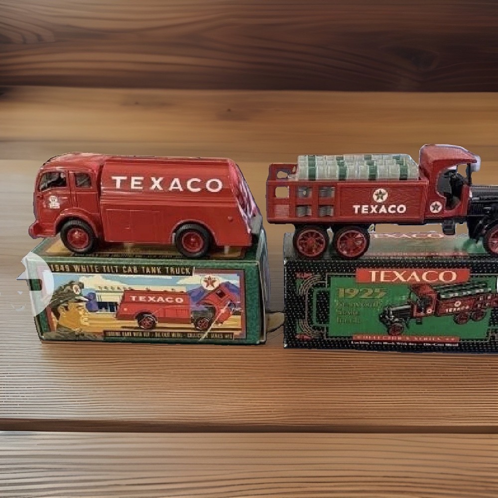 Texaco 1930 Diamond Fuel Tanker Truck Die-Cast Metal ERTL 1990 7th Series Bank